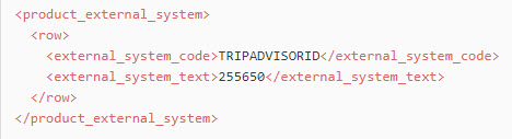 TripAdvisor ID Sample XML Response