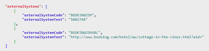 Booking.com ID Sample JSON Response