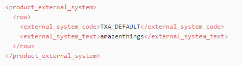 TXA Default ID Sample XML Response