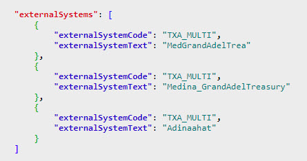 TXA Multi ID Sample JSON Response